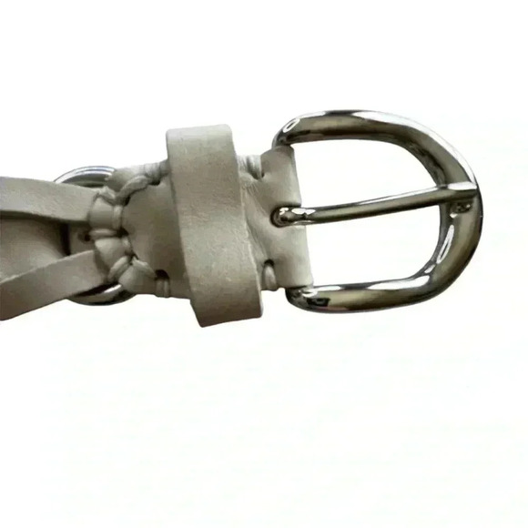 Isabel Marant Bali 100% Calf Leather Ivory Braided Women's Statement Belt Medium - Picture 9 of 11